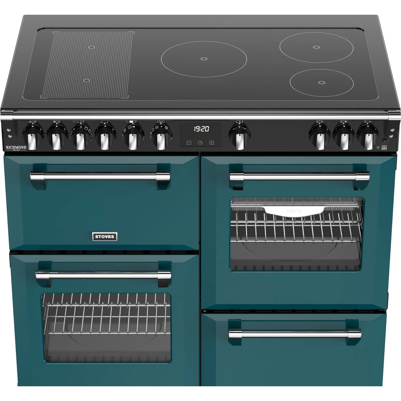 Stoves Richmond Deluxe 100Ei 100cm wide Electric Range Cooker with Induction Hob - Twilight Blue - A Rated - Image 3