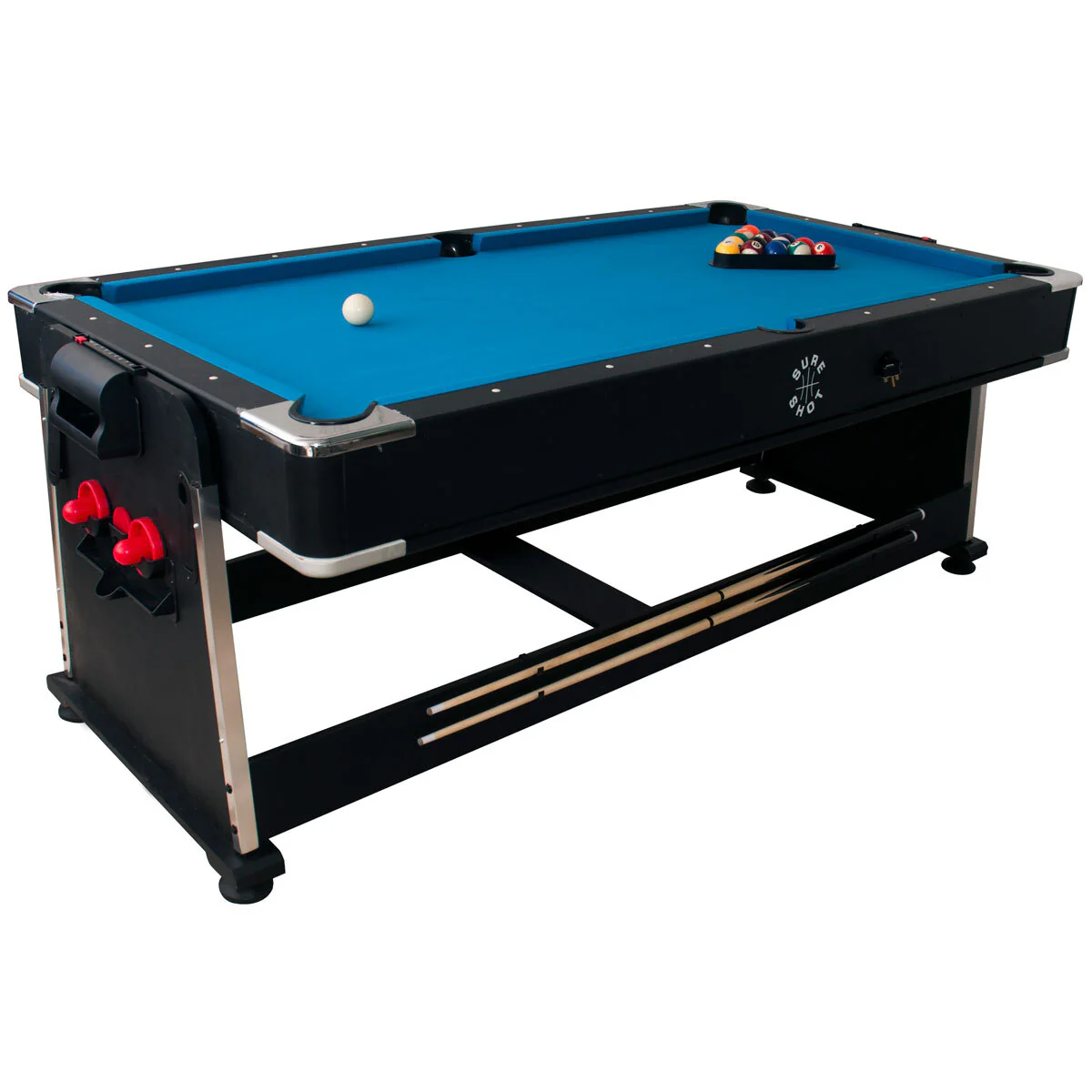 Sure Shot 4 in 1 Multifunctional Games Table - Pool, Air hockey and Table Tennis, as well as a dining table multi game table - Image 4