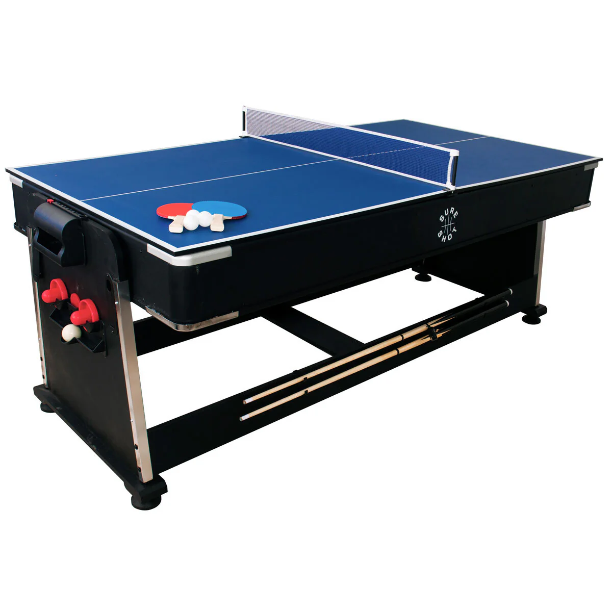 Sure Shot 4 in 1 Multifunctional Games Table - Pool, Air hockey and Table Tennis, as well as a dining table multi game table - Image 5