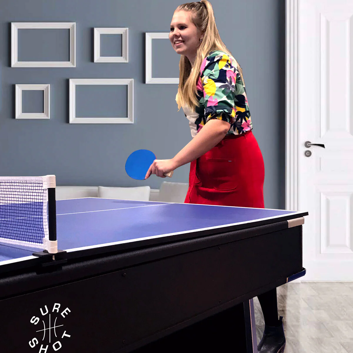 Sure Shot 4 in 1 Multifunctional Games Table - Pool, Air hockey and Table Tennis, as well as a dining table multi game table - Image 9