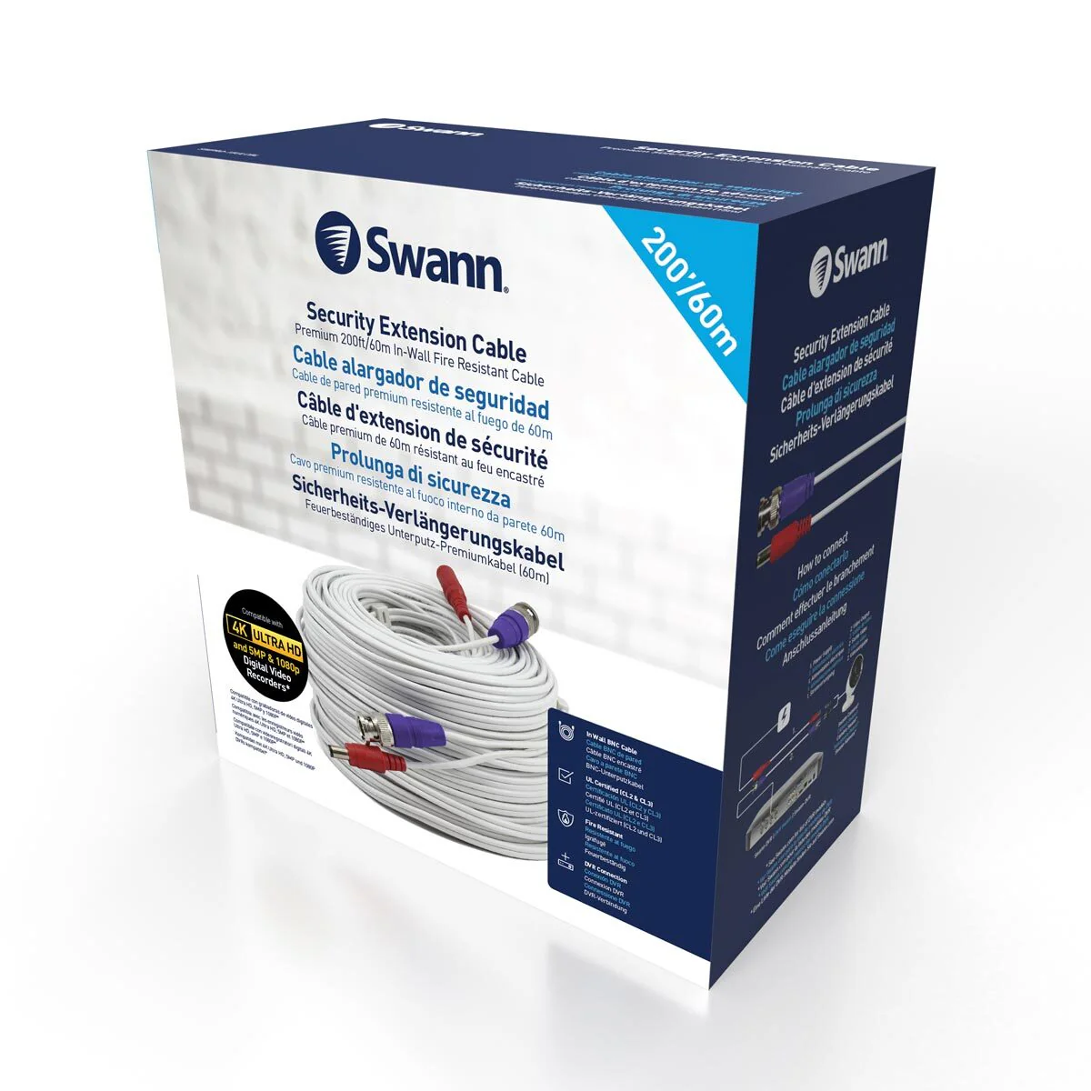 Swann 200ft (60m) BNC CCTV Extension Cable, SWPRO-60ULCBL - Image 4