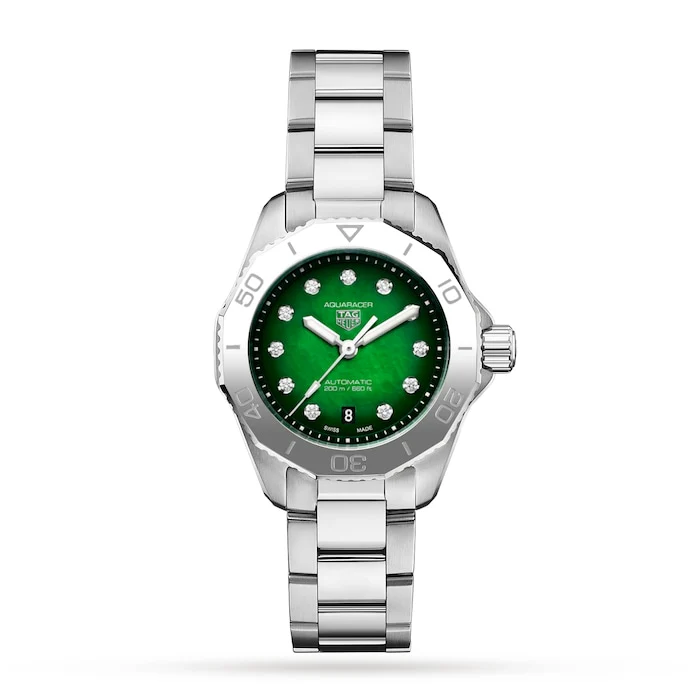 TAG Heuer Aquaracer Professional 200 30mm Ladies Watch Green Luxury Watch Swiss Made  WBP2415.BA0622