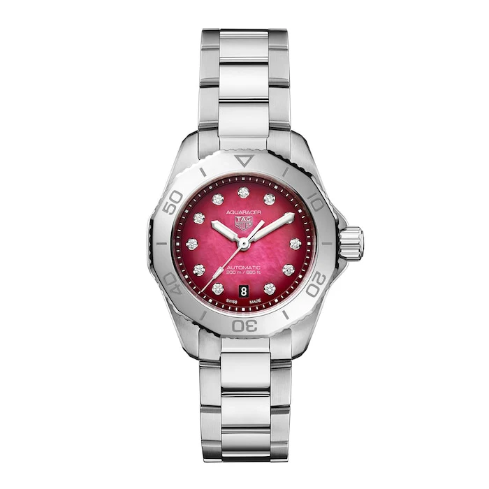 TAG Heuer Aquaracer Professional 200 Date 30mm Ladies Watch Red Luxury Watch Swiss Made WBP2414.BA0622