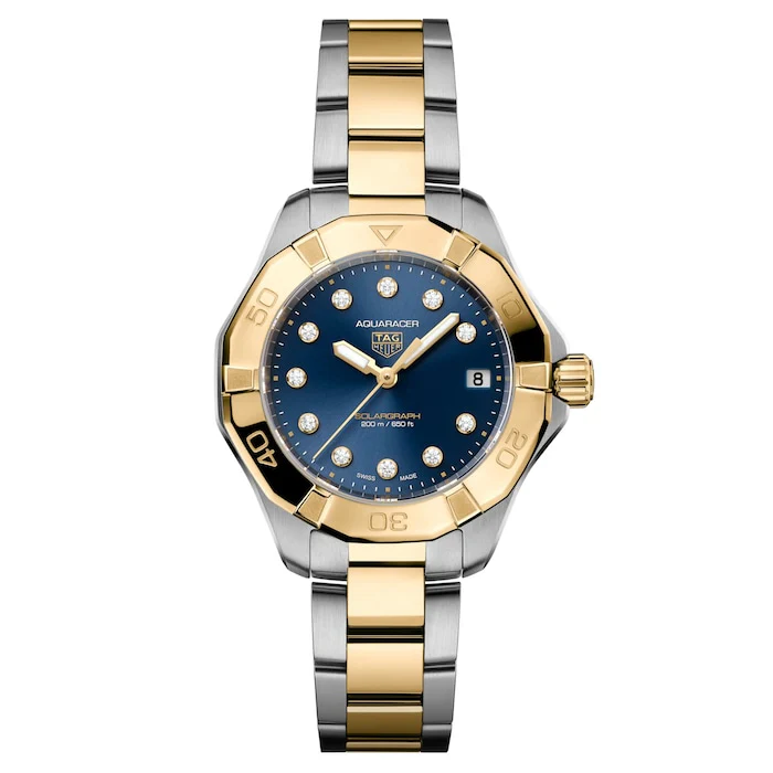 TAG Heuer Aquaracer Professional 200 Solargraph 34mm Ladies Watch Blue Luxury Watch WBP1323.BB0004