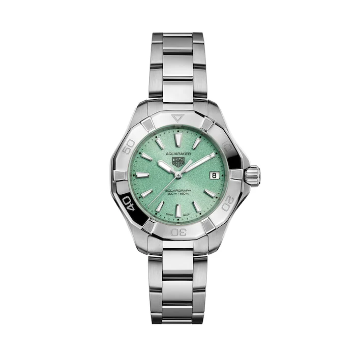 TAG Heuer Aquaracer Professional 200 Solargraph 34mm Ladies Watch Turquoise Luxury Watch WBP1315.BA0005