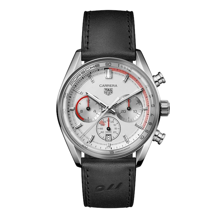 TAG Heuer Automatic 142mm Men’s Watch with White Material Dial, Stainless Steel Case, 100m Water Resistant / CBS2011.FC6529