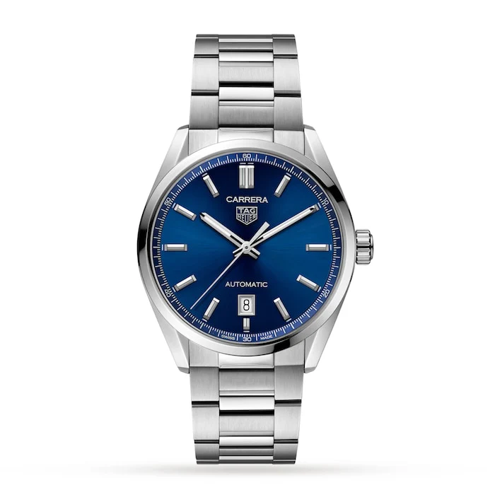 TAG Heuer Automatic 39mm Men’s Watch with Blue Material Dial, Stainless Steel Case & Bracelet, 100m Water Resistant / WBN2112.BA0639