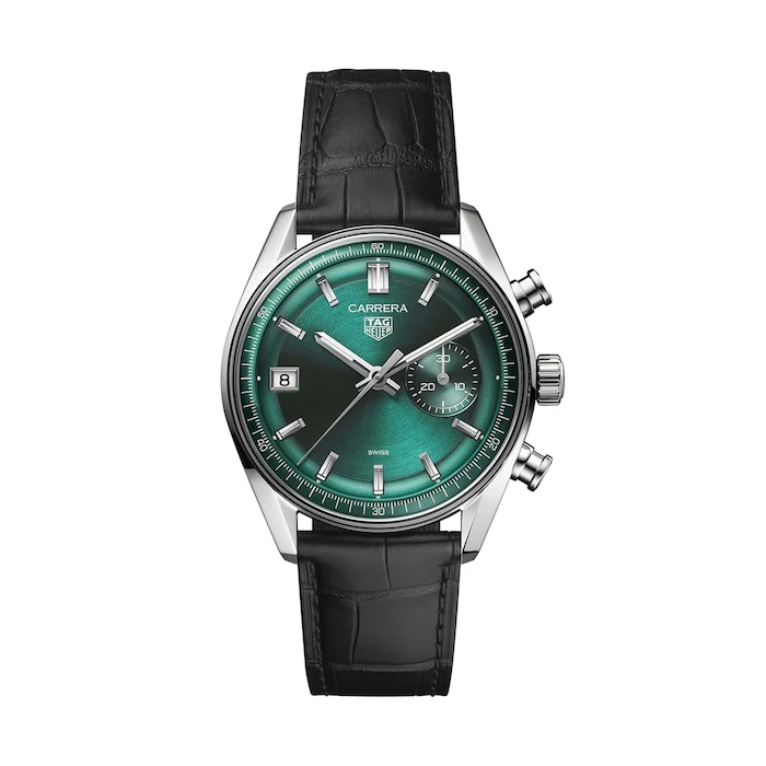 TAG Heuer Automatic 39mm Men’s Watch with Green Material Dial, Stainless Steel Case & Bracelet, 100m Water Resistant / CBS2211.FC6545