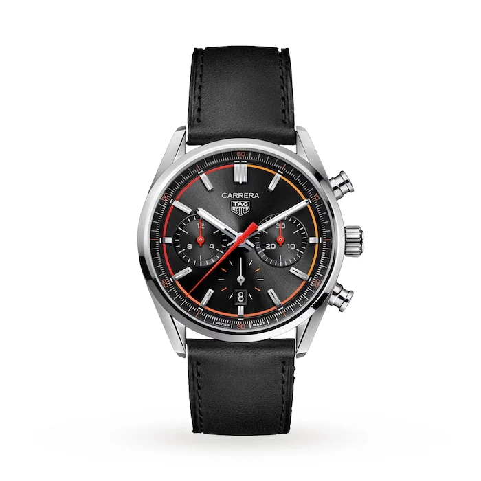 TAG Heuer Automatic 42mm Men’s Watch with Black Material Dial, Stainless Steel Case, 100m Water Resistant / CBN201C.FC6542