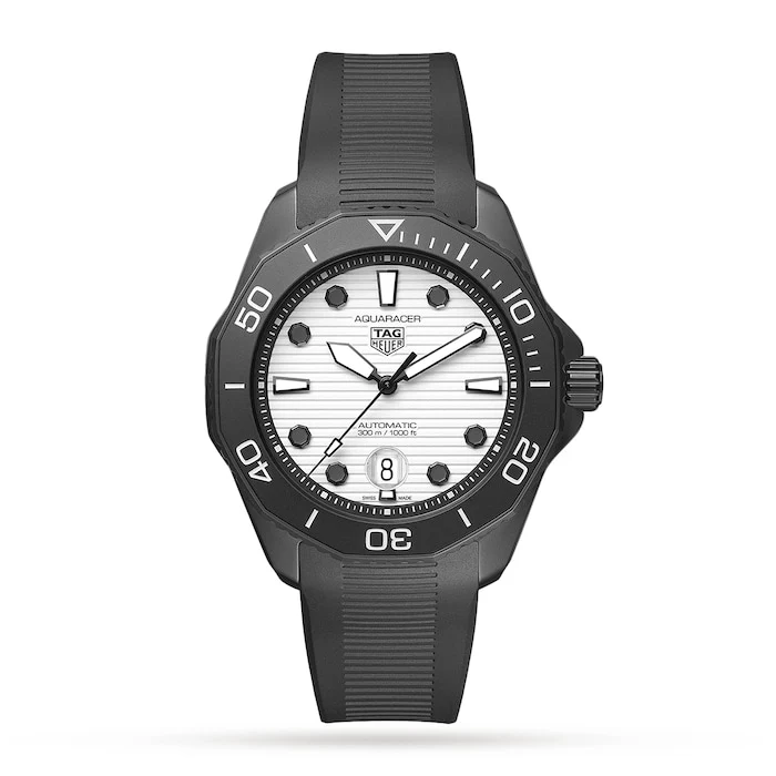 TAG Heuer Automatic 43mm Men’s Watch with White Material Dial, Stainless Steel Case, 300m Water Resistant / WBP201D.FT6197