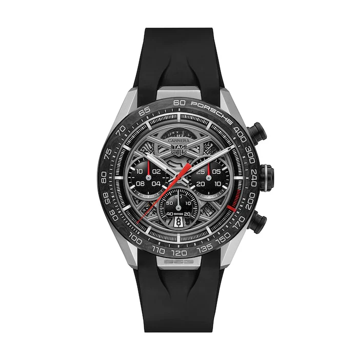 TAG Heuer Automatic 44mm Men’s Watch with Skeleton Material Dial, Stainless Steel Case, 100m Water Resistant / CBU2010.FT6267