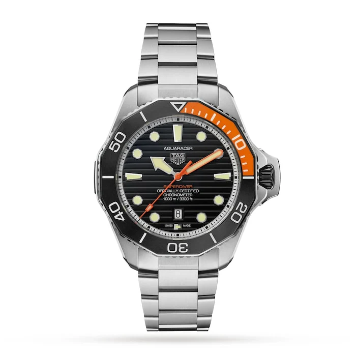 TAG Heuer Automatic 45mm Men’s Watch with Black Material Dial, Titanium Case, 000m Water Resistant / WBP5A8A.BF0619