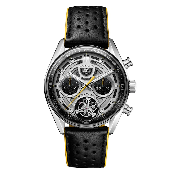 TAG Heuer Carrera Chronograph Tourbillon X Porsche Panamericana Skeleton Limited Edition 42mm Mens Watch Luxury Watch Swiss Made Highâ Precision Movement CBS5012.FC6571