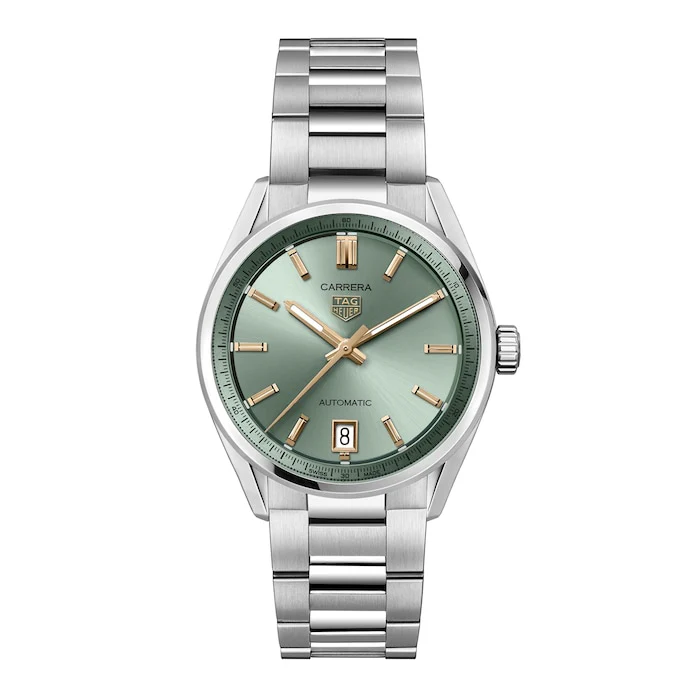 TAG Heuer Elegance Automatic 36mm Men’s Watch with Green Material Dial, Stainless Steel Case & Bracelet, 100m Water Resistant / WBN2312.BA0001