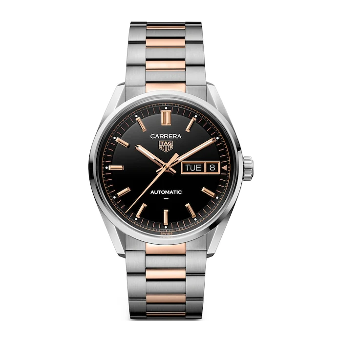 TAG Heuer Elegance Automatic 41mm Men’s Watch with Black Material Dial, Stainless Steel Case & Bracelet, 100m Water Resistant / WDA2111.BD0001