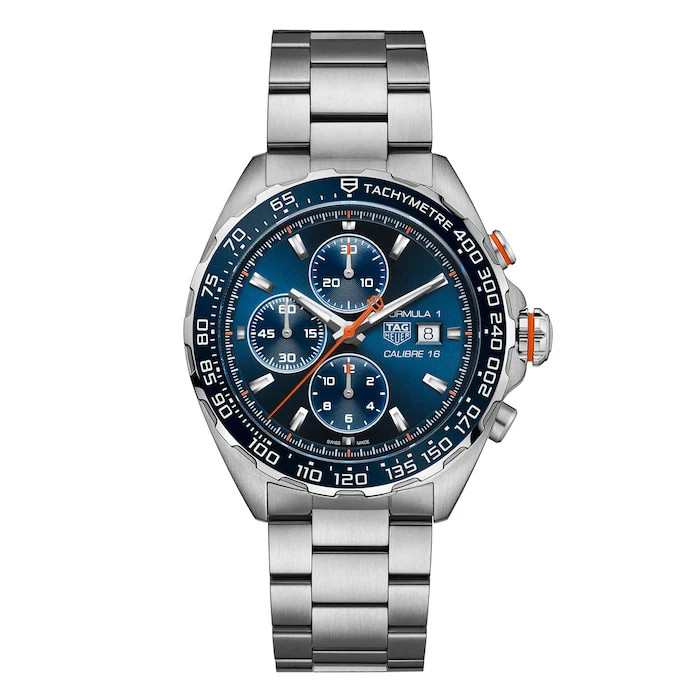 TAG Heuer Elegance Automatic 44mm Men’s Watch with Blue Material Dial, Stainless Steel Case & Bracelet, 200m Water Resistant / CAZ201G.BA0876