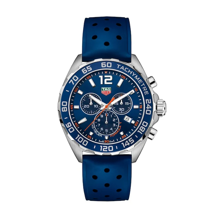 TAG Heuer Elegance Quartz 43mm Men’s Watch with Blue Material Dial, Stainless Steel Case, 200m Water Resistant / CAZ1014.FT8099