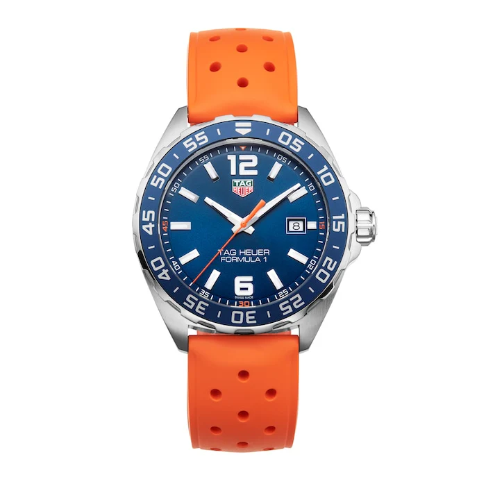 TAG Heuer Elegance Quartz 43mm Men’s Watch with Blue Material Dial, Stainless Steel Case, 200m Water Resistant / WAZ1010.FT8028