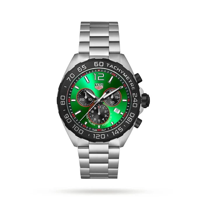 TAG Heuer Formula 1 Quartz Chronograph 200M 43mm Mens Watch Green Luxury Watch Swiss Made Highâ Precision Movement Sapphire Crystal Stainless Steel Case CAZ101AP.BA0842