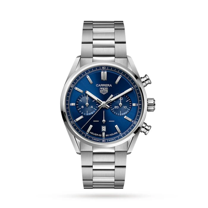 TAG Heuer Heritage Automatic 42mm Men’s Watch with Blue Material Dial, Stainless Steel Case & Bracelet, 100m Water Resistant / CBN2011.BA0642