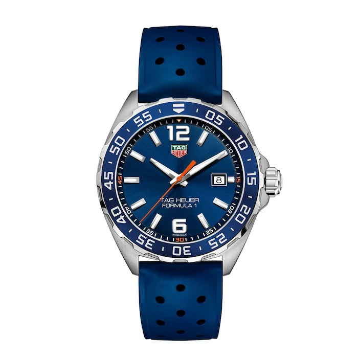TAG Heuer Heritage Quartz 43mm Men’s Watch with Blue Material Dial, Stainless Steel Case, 200m Water Resistant / WAZ1010.FT8099