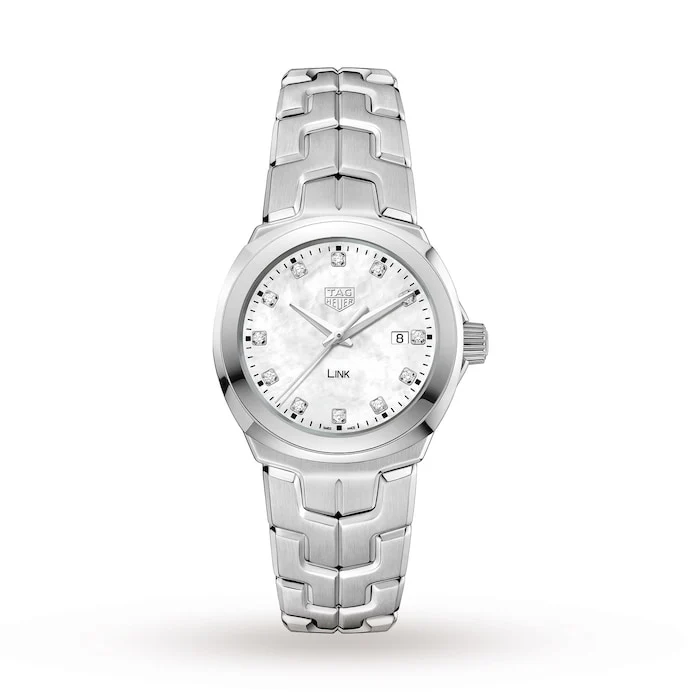 TAG Heuer Link Quartz Date Mother Of Pearl 32mm Ladies Watch Luxury Watch Swiss Made WBC1312.BA0600
