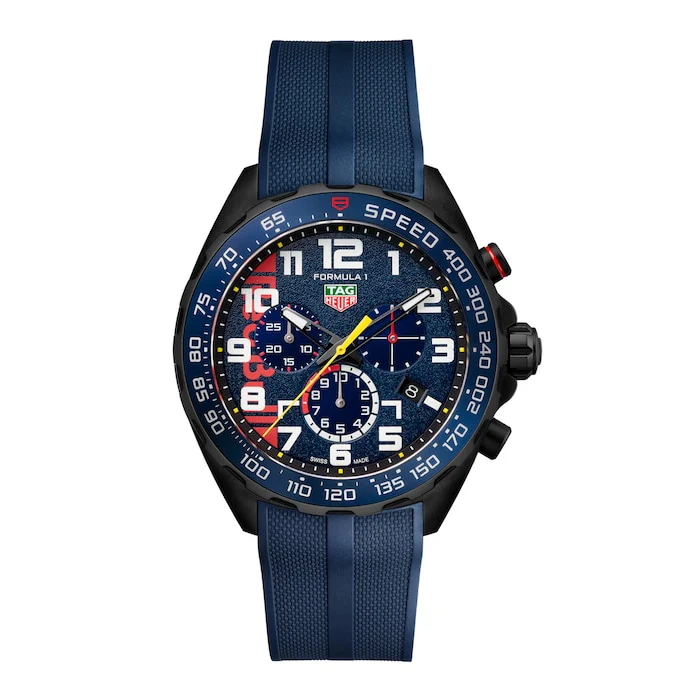 TAG Heuer Quartz 43mm Men’s Watch with Blue Material Dial, Stainless Steel Case, 200m Water Resistant / CAZ101AZ.FT8090