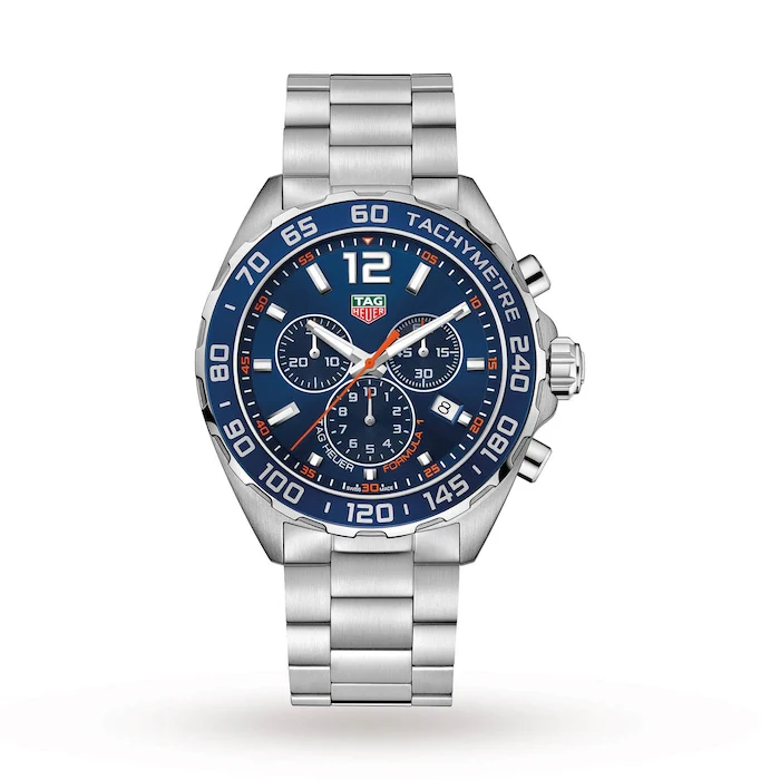 TAG Heuer Quartz 43mm Men’s Watch with Blue Material Dial, Stainless Steel Case & Bracelet, 200m Water Resistant / CAZ1014.BA0842