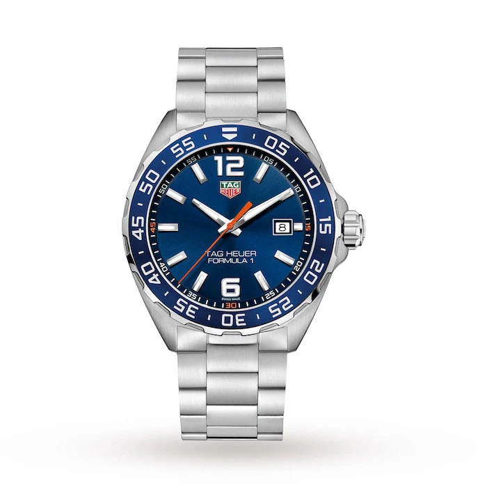 TAG Heuer Quartz 43mm Men’s Watch with Blue Material Dial, Stainless Steel Case & Bracelet, 200m Water Resistant / WAZ1010.BA0842