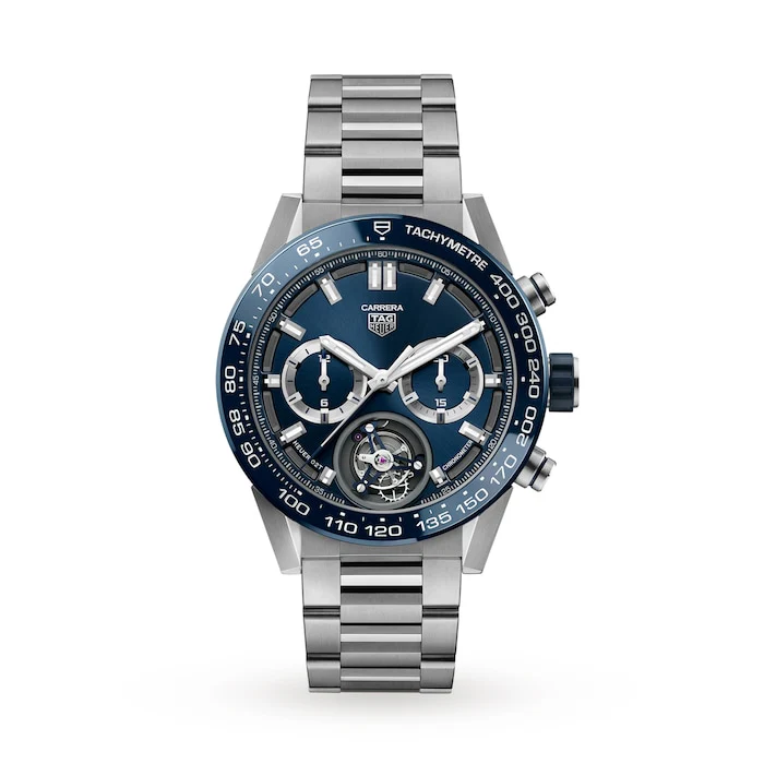 TAG Heuer Sport Automatic 45mm Men’s Watch with Blue Material Dial, Stainless Steel Case & Bracelet / CAR5A8C.BF0707