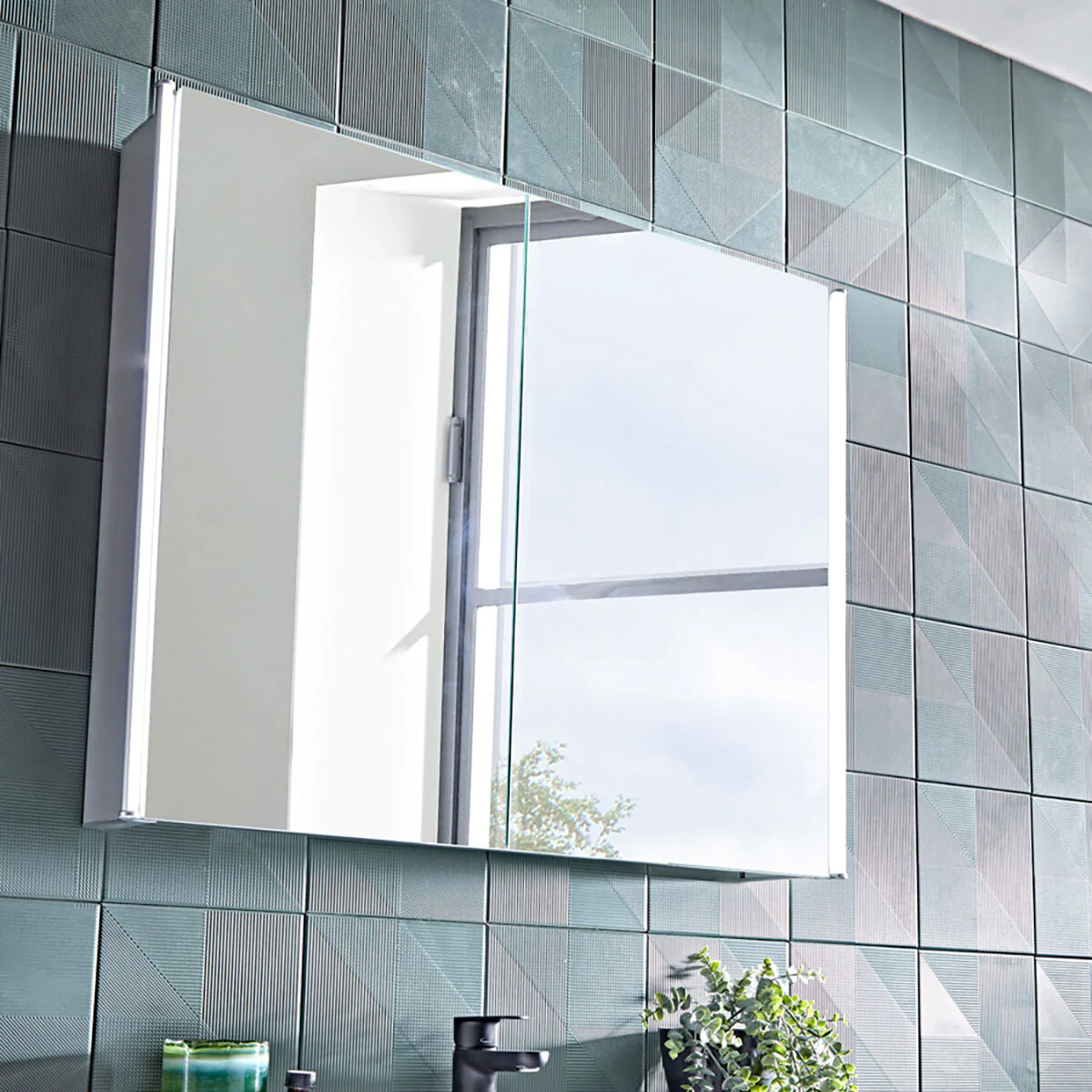 Tavistock Endure 2 Door Mirror Cabinet, 65.8 x 104.8 x 12.9 cm