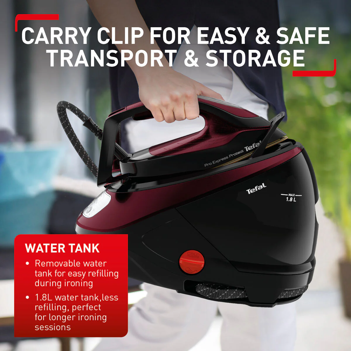 Tefal Pro Express Protect High Pressure Steam Generator Iron, GV9230G0 - Image 6