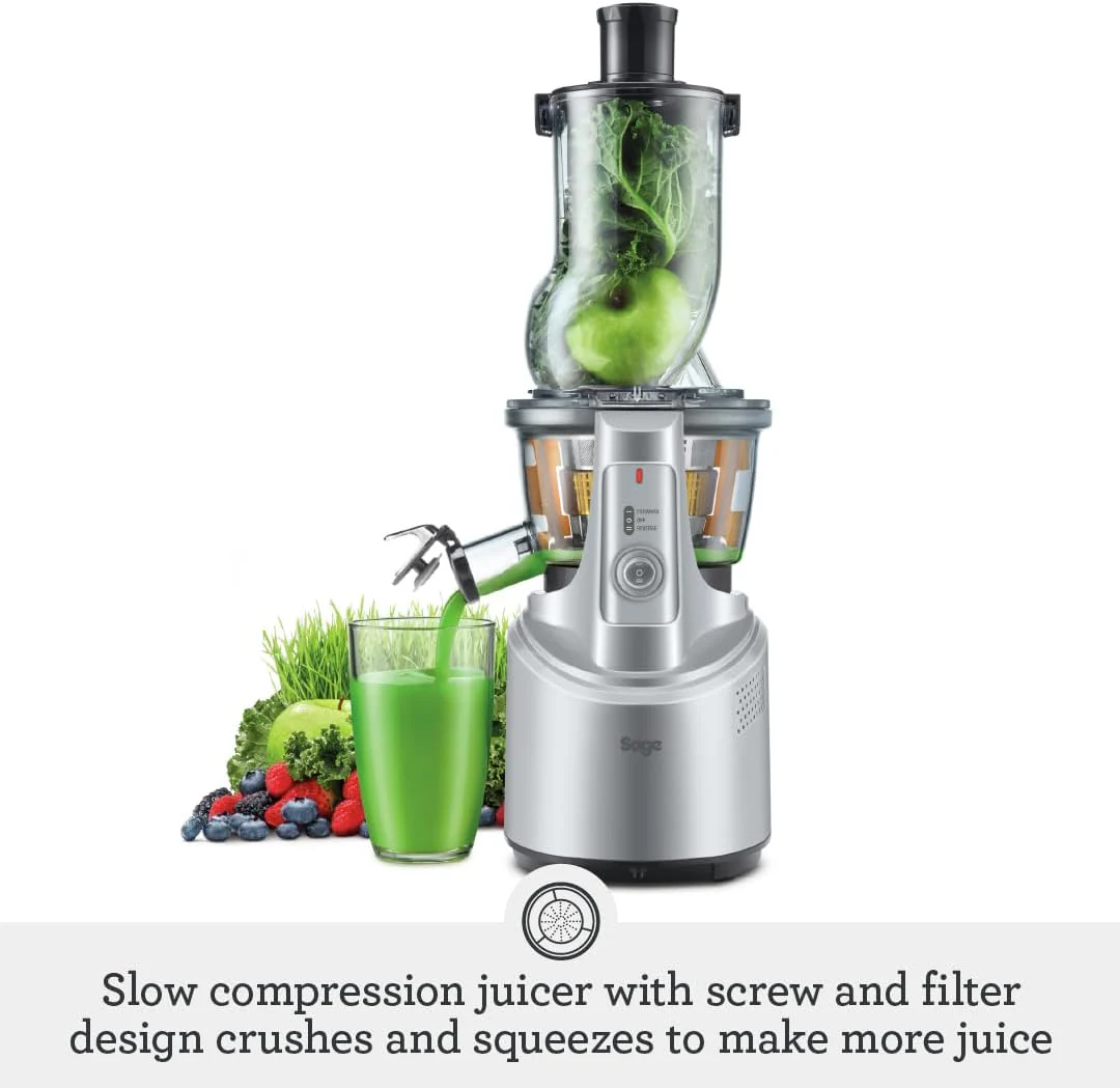 The Sage Big Squeeze Juicer, Brushed Stainless Steel, SJS700SIL - Image 2