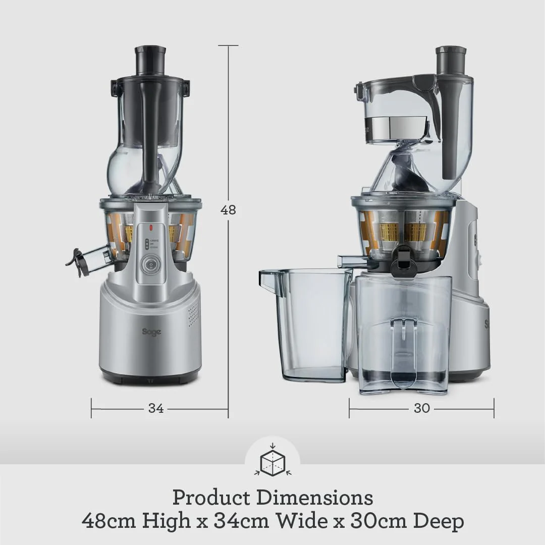 The Sage Big Squeeze Juicer, Brushed Stainless Steel, SJS700SIL - Image 6