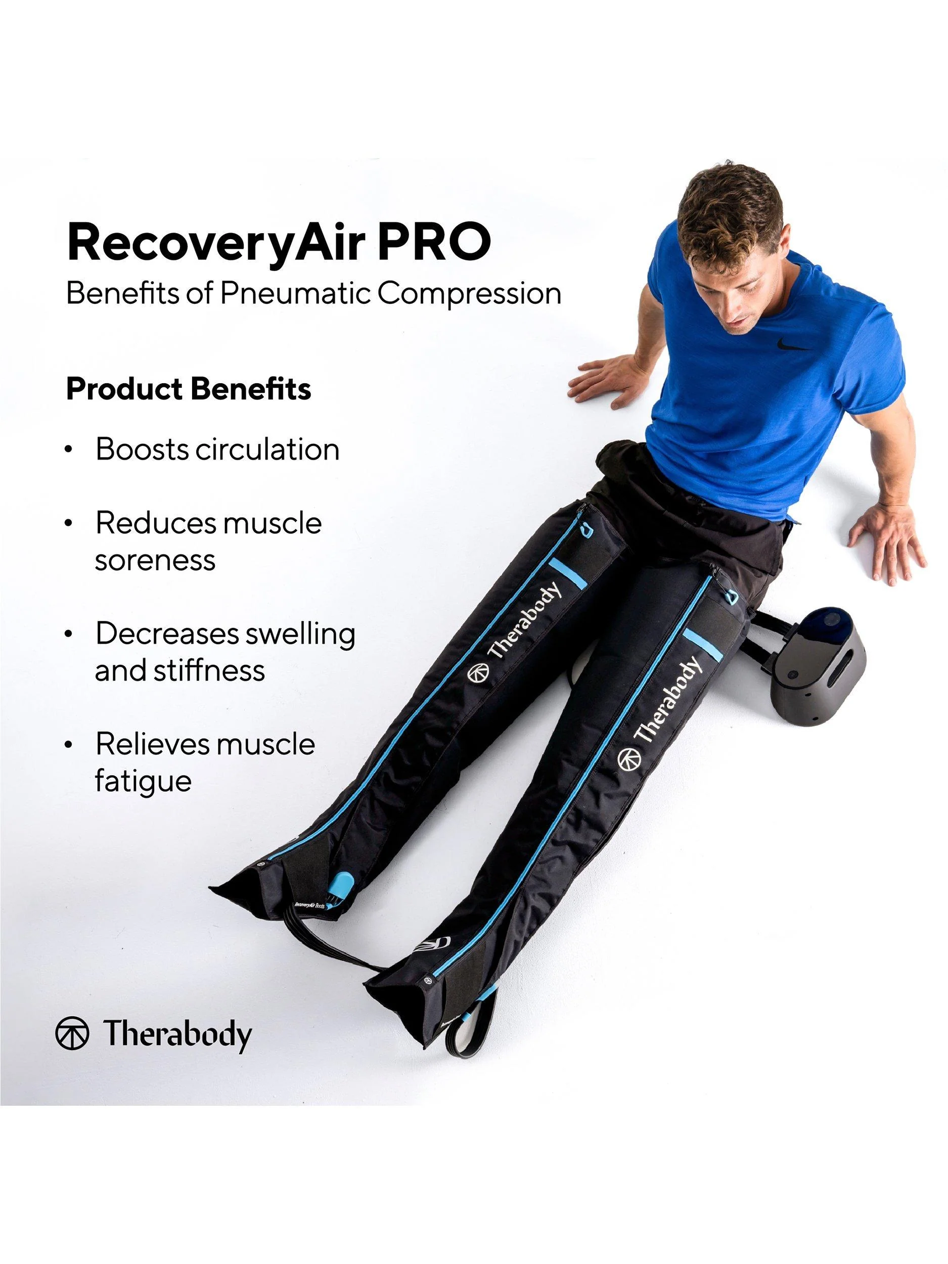 Therabody RecoveryAir Pro Pneumatic Compression Boots, Medium - Image 4