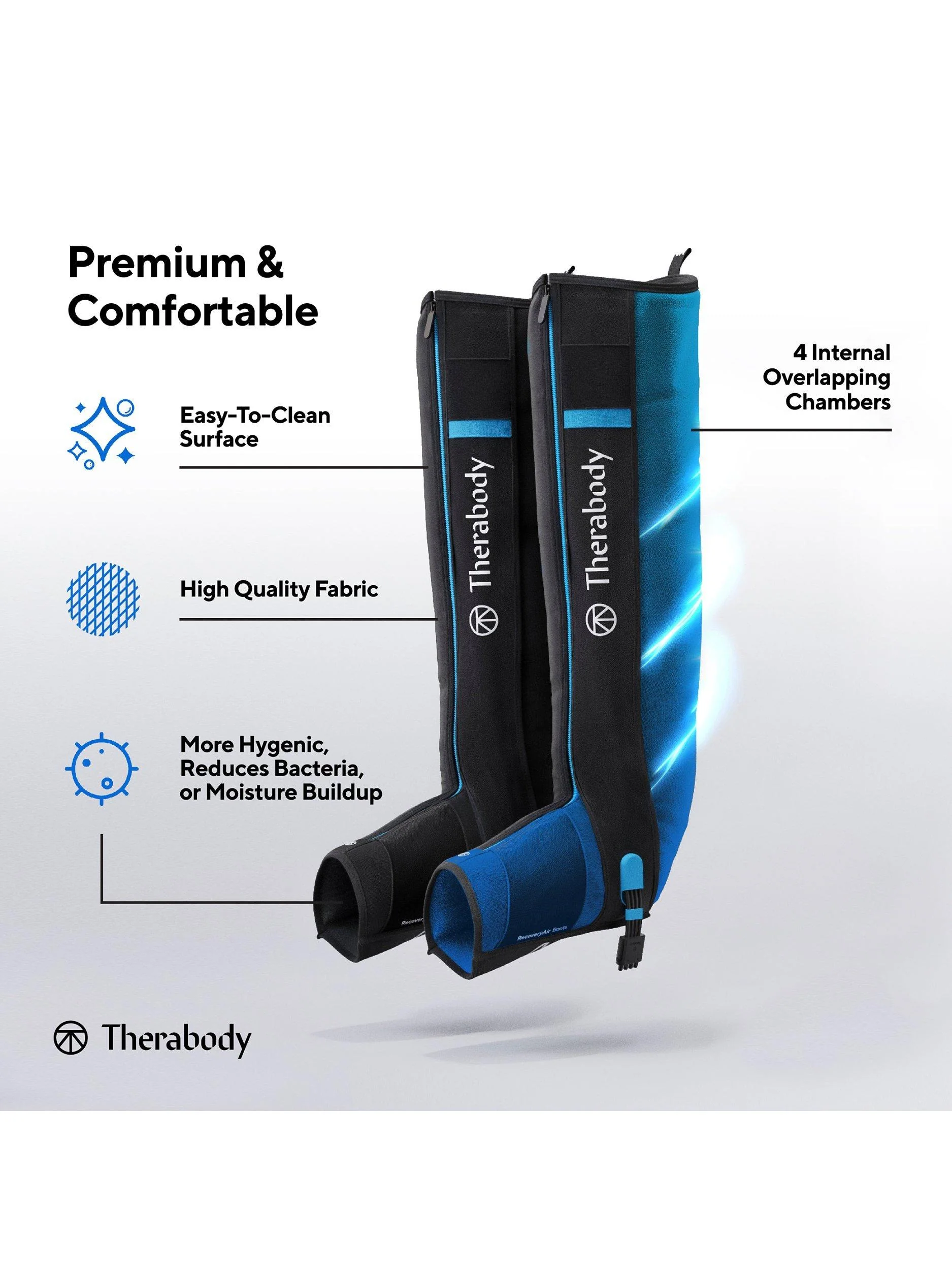 Therabody RecoveryAir Pro Pneumatic Compression Boots, Medium - Image 8