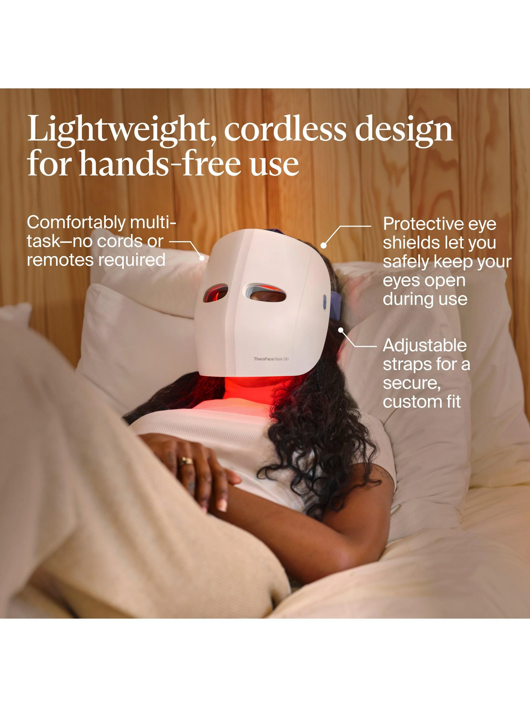 Therabody TheraFace Mask Glo Cordless LED Skincare Mask with Relaxing Massage - Image 7