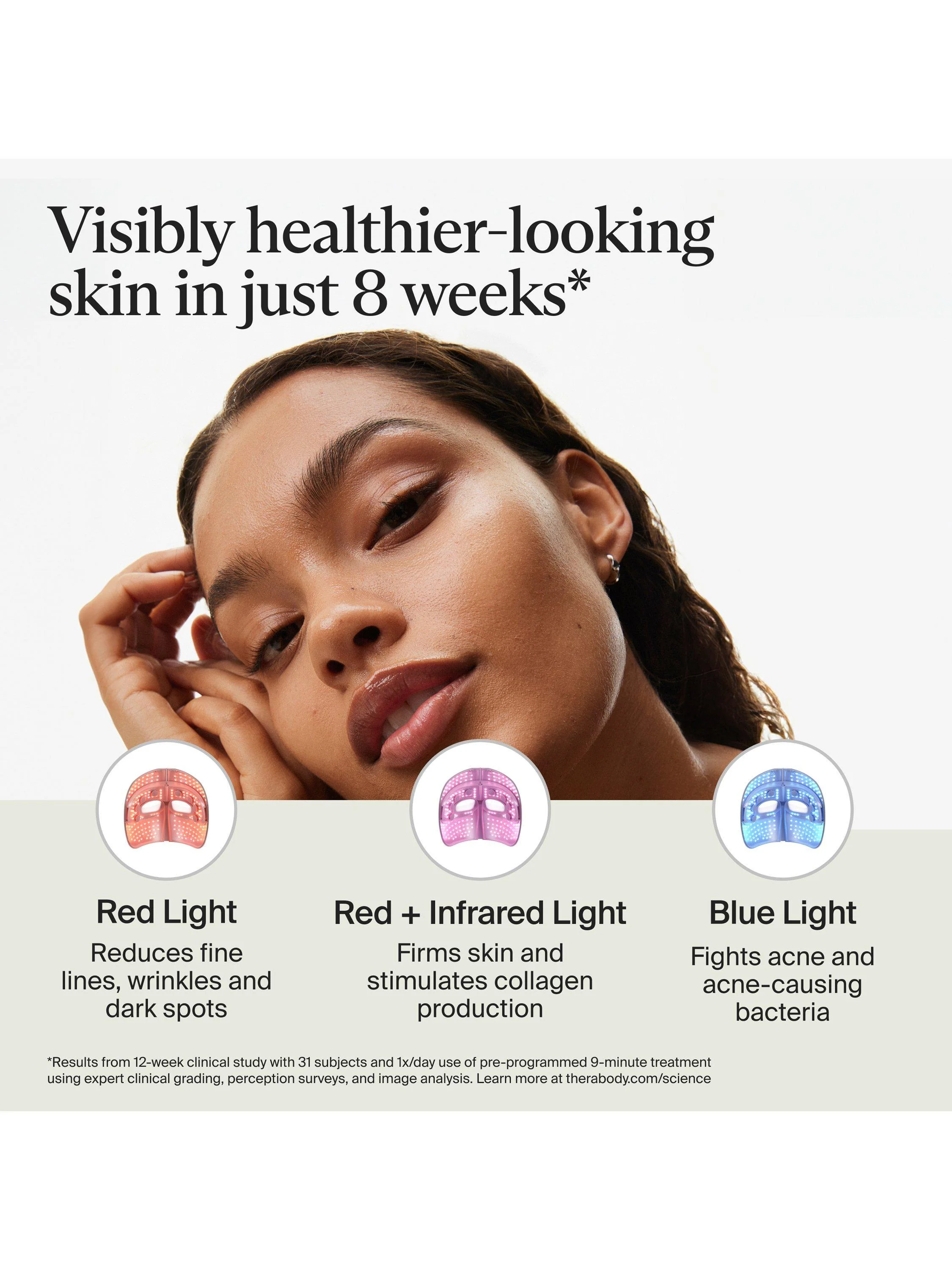 Therabody TheraFace Mask Glo Cordless LED Skincare Mask with Relaxing Massage - Image 8