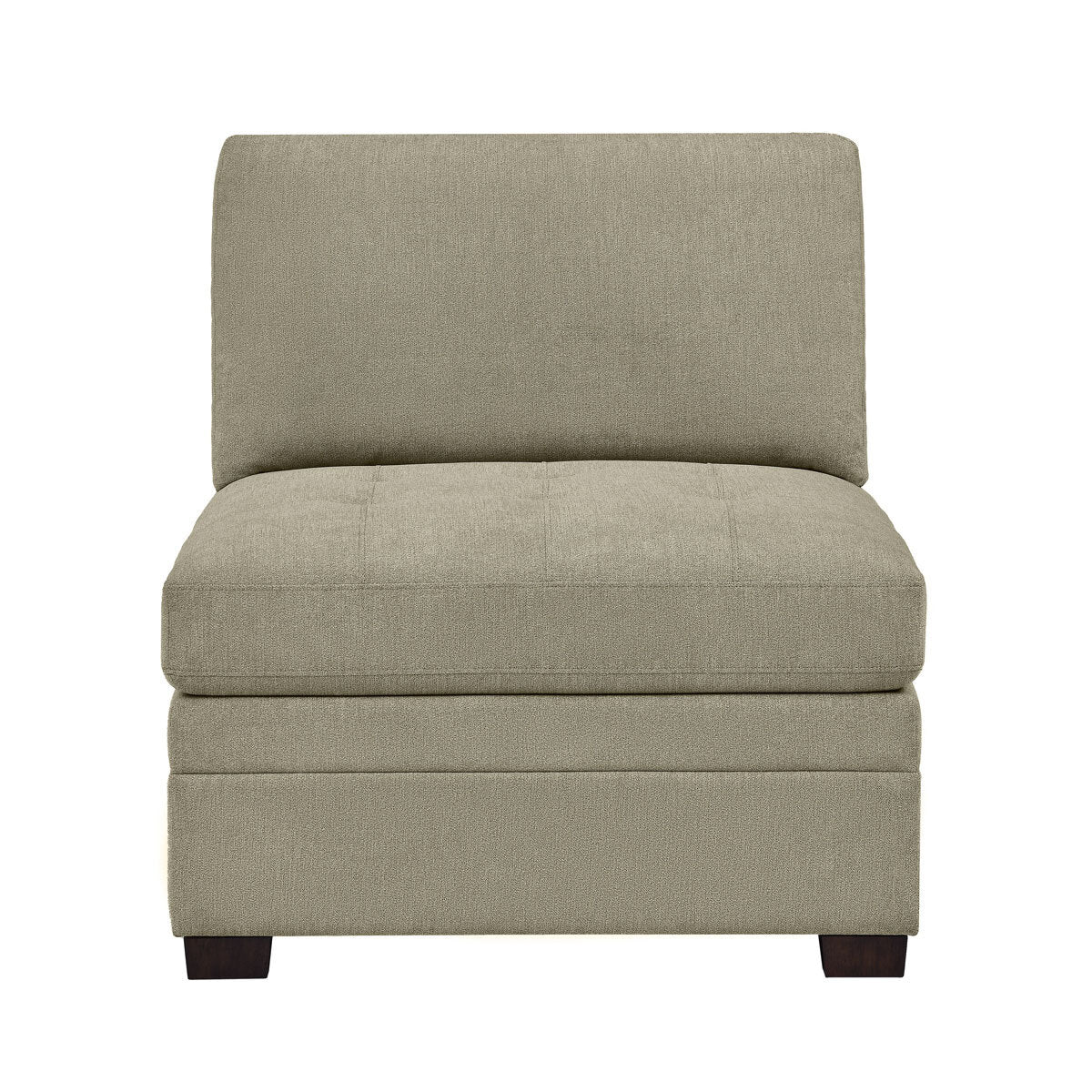Thomasville Tisdale Beige Fabric Armless Chair - Image 3
