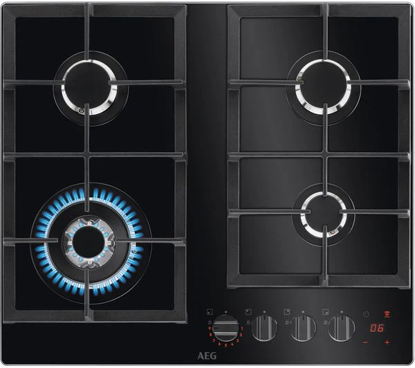 TieDex UK AEG HKB64450NB 59 cm Gas Hob - Black