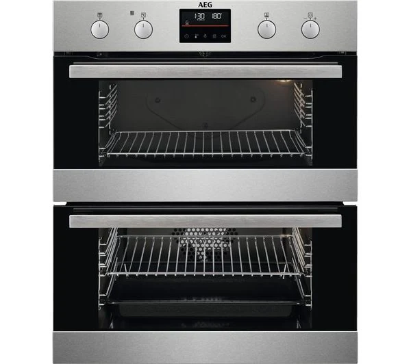TieDex UK AEG SurroundCook DUB535060M Electric Built-under Double Oven - Stainless Steel