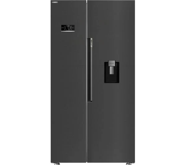 TieDex UK BEKO Pro ASD2442VPZ American-Style Fridge Freezer - Black