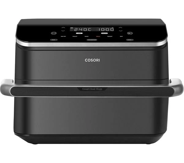 TieDex UK COSORIĀ Dual Blaze Twinfry CAF-TF101S-AUK Air Fryer - Black & Silver