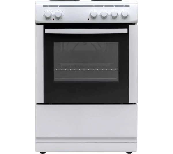 TieDex UK ESSENTIALS CFSE60W18 60 cm Electric Solid Plate Cooker - White