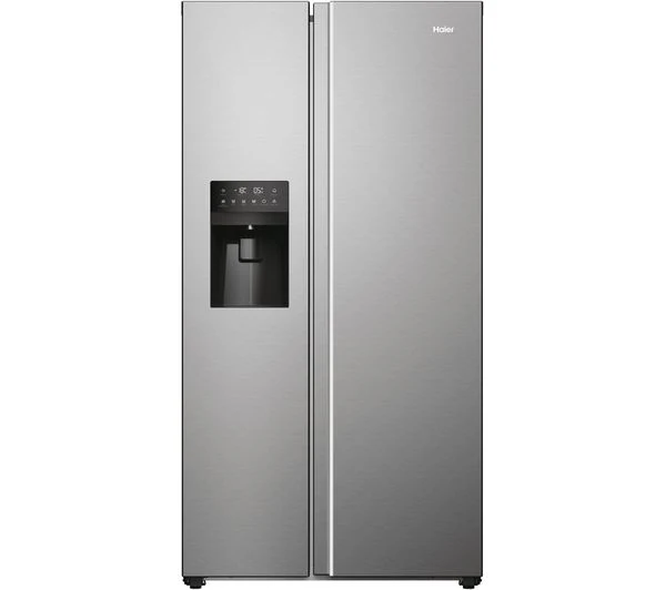 TieDex UK HAIER HSR5918DIMP American-Style Fridge Freezer - Platinum Inox