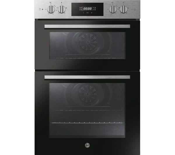 TieDex UK HOOVER HO9DC3B308IN Electric Double Oven - Stainless Steel & Black