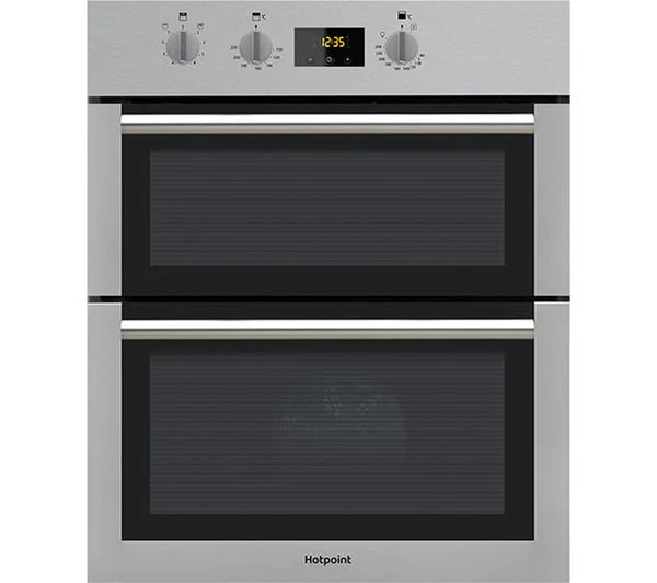 TieDex UK HOTPOINT Class 4 DU4 541 IX Electric Built-under Double Oven - Black & Stainless Steel