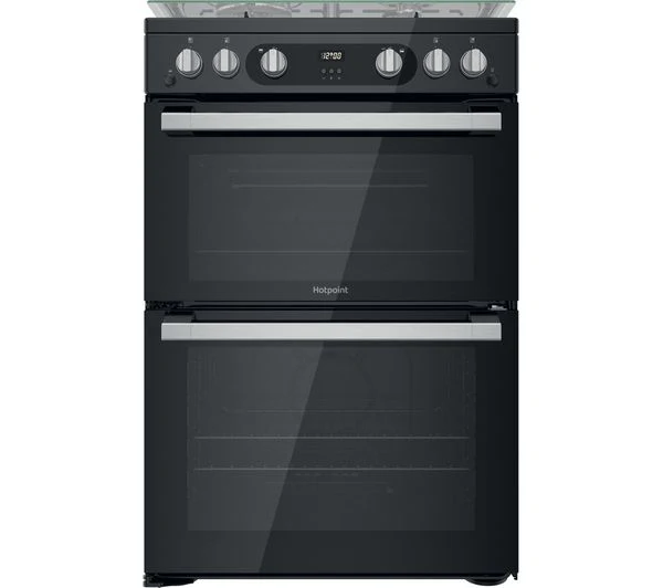 TieDex UK HOTPOINT HDM67G0C2CB 60 cm Gas Cooker - Black