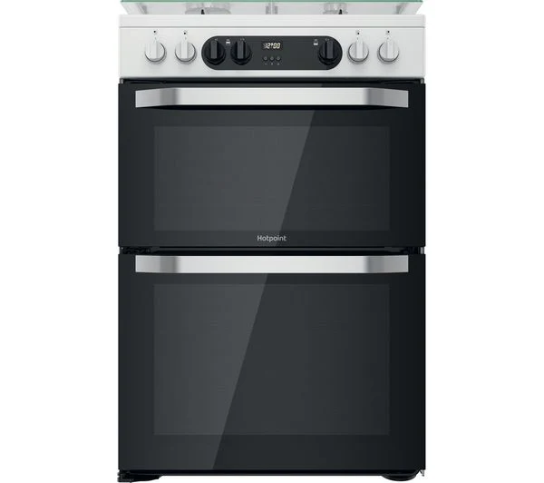 TieDex UK HOTPOINT Multiflow HDM67G9C2CW 60 cm Dual Fuel Cooker - White