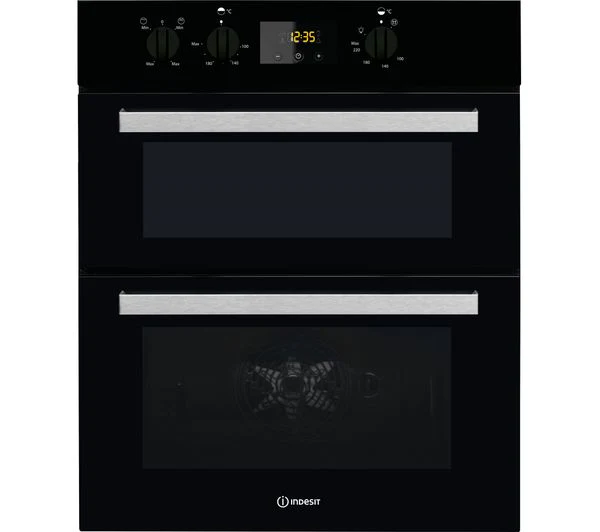 TieDex UK INDESIT Aria IDU 6340 BL Electric Built-under Double Oven - Black
